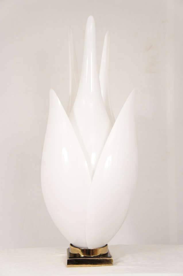 70's modern Rougier tulip flower table lamp at 1stdibs