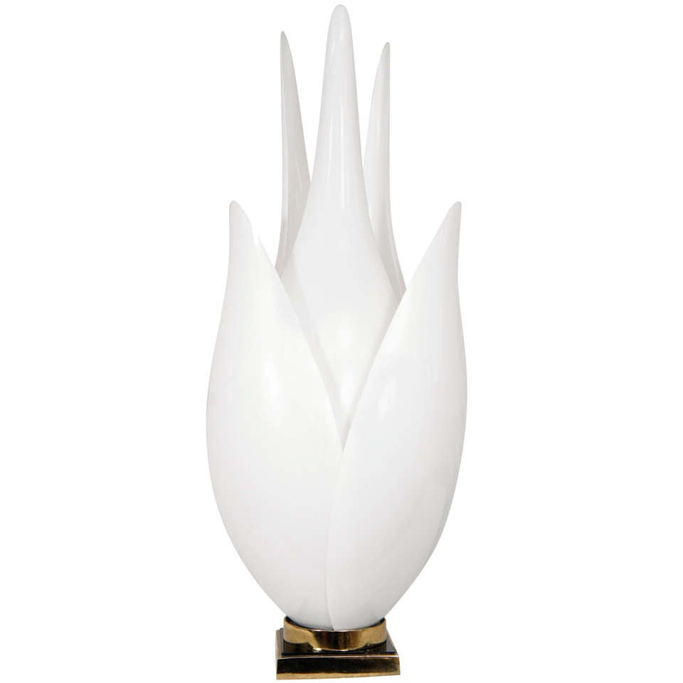 70's modern Rougier tulip flower table lamp at 1stdibs