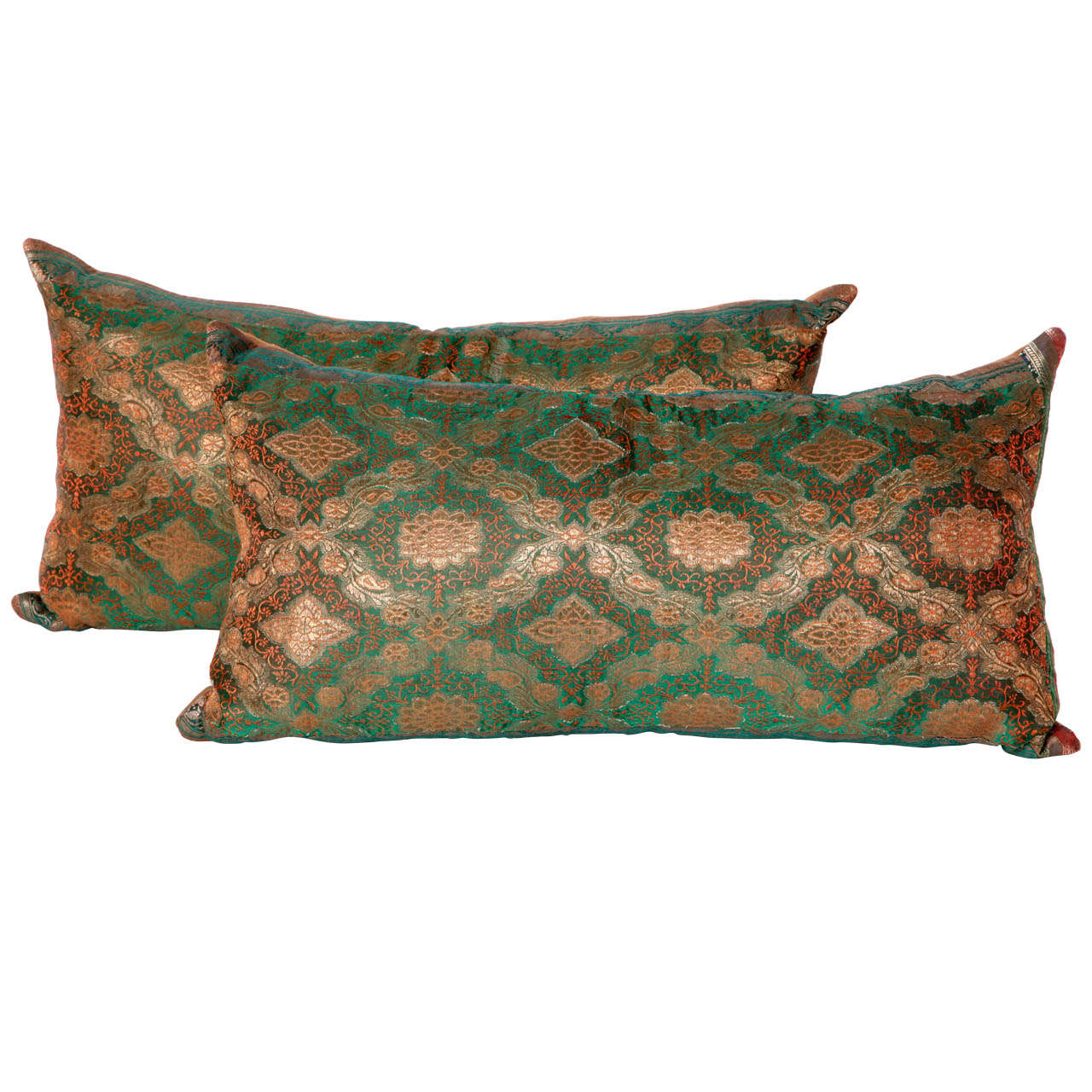 Embroidered Silk Pillow For Sale at 1stDibs