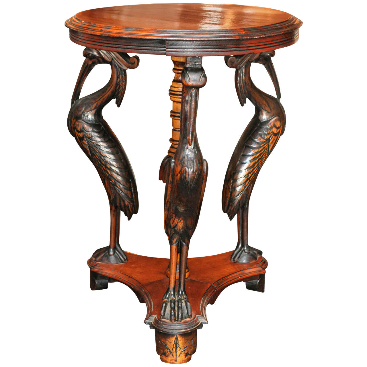 Antique Continental Mixed Wood Center Table For Sale at 1stDibs