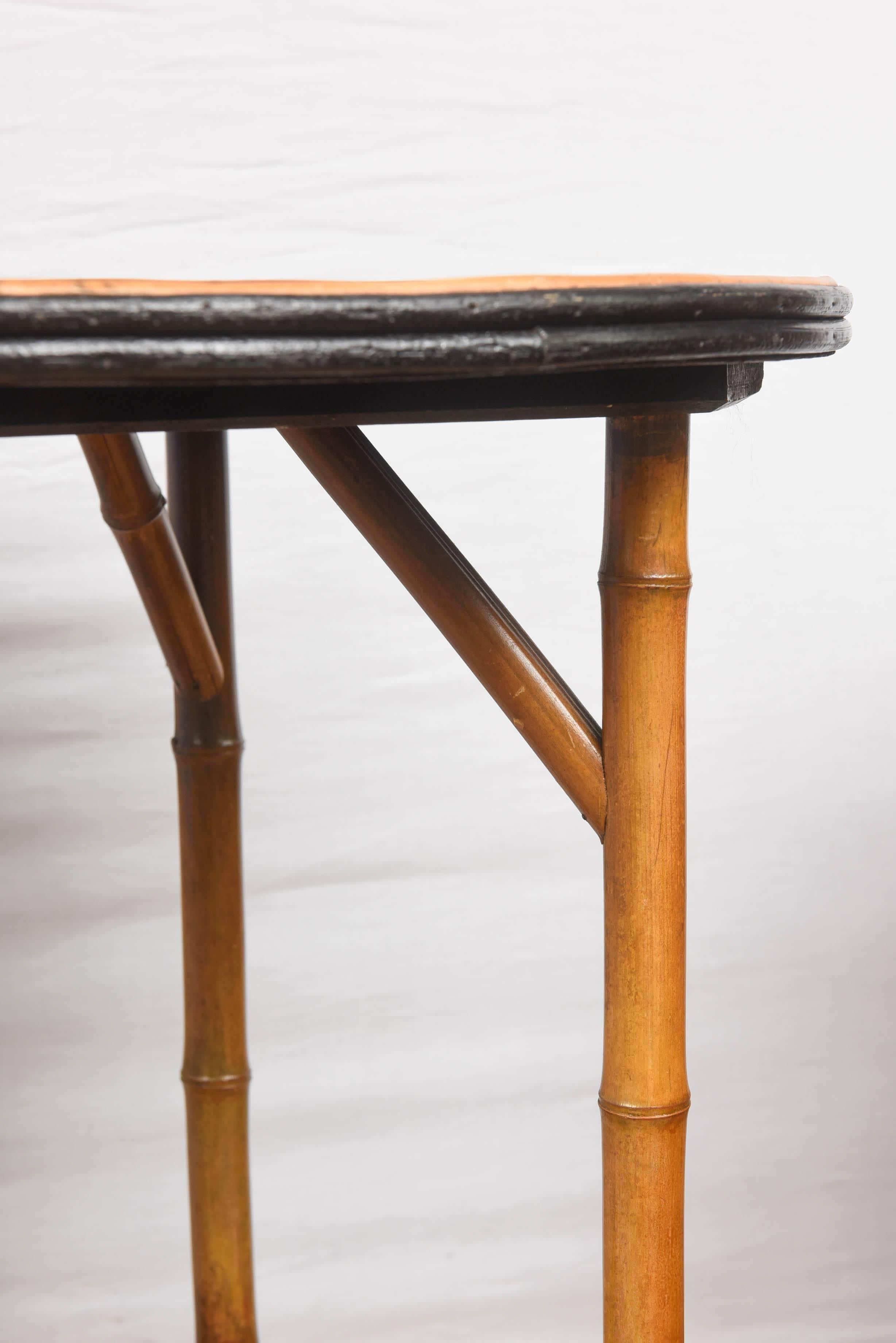 Bamboo and Rattan Round Side Table at 1stDibs