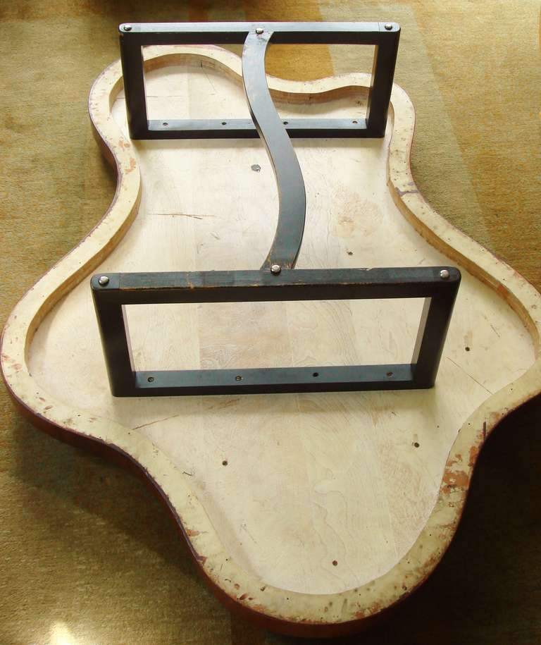 Large Rare Canadian MidCentury Biomorphic, Triple Stepped Coffee Table