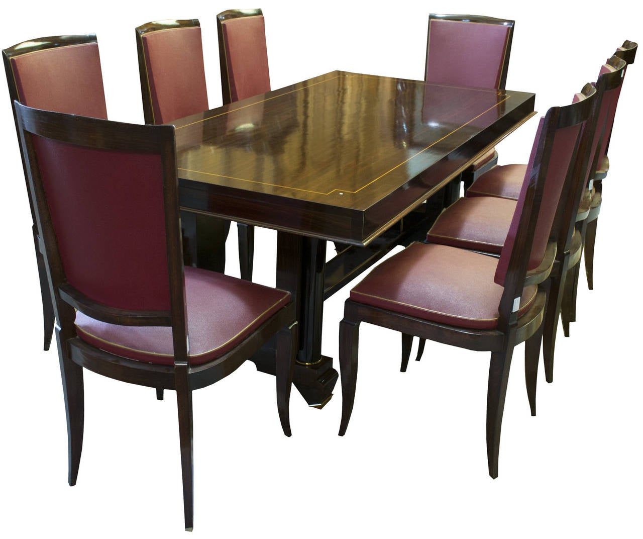 French Art Deco Jules Leleu Style Dining Room Suite at 1stDibs
