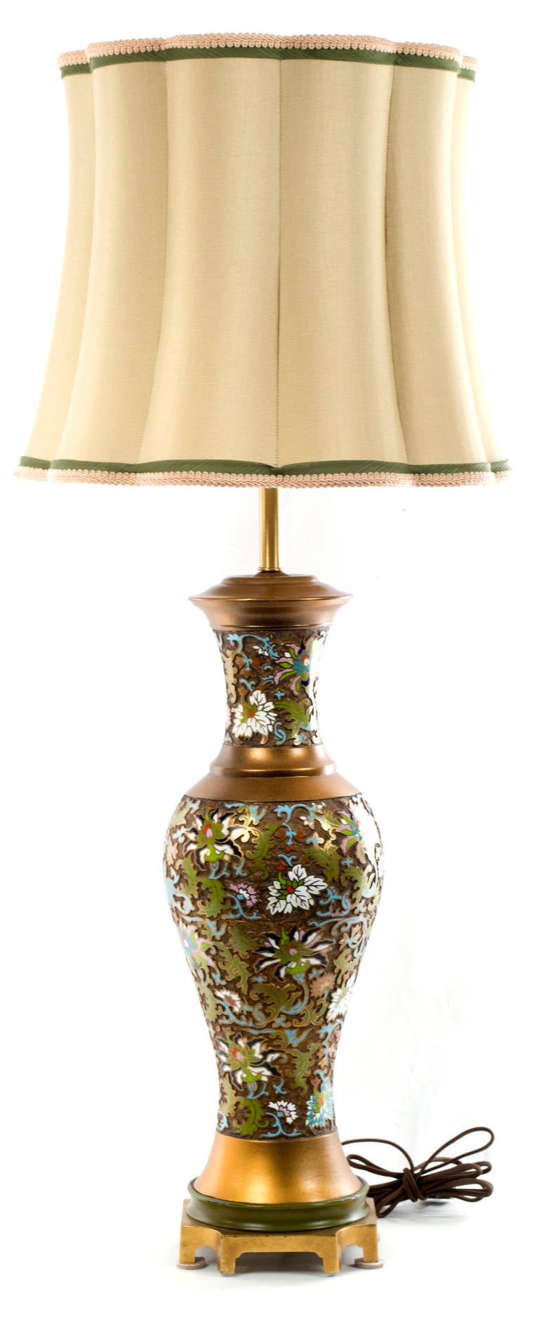 MidCentury Chinese Cloisonné Table Lamp at 1stDibs cloisonne lamp