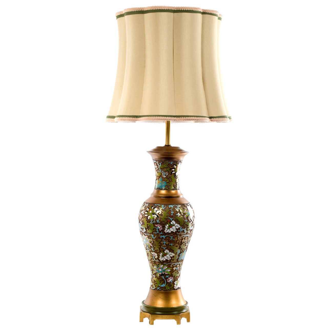 MidCentury Chinese Cloisonné Table Lamp at 1stDibs cloisonne lamp