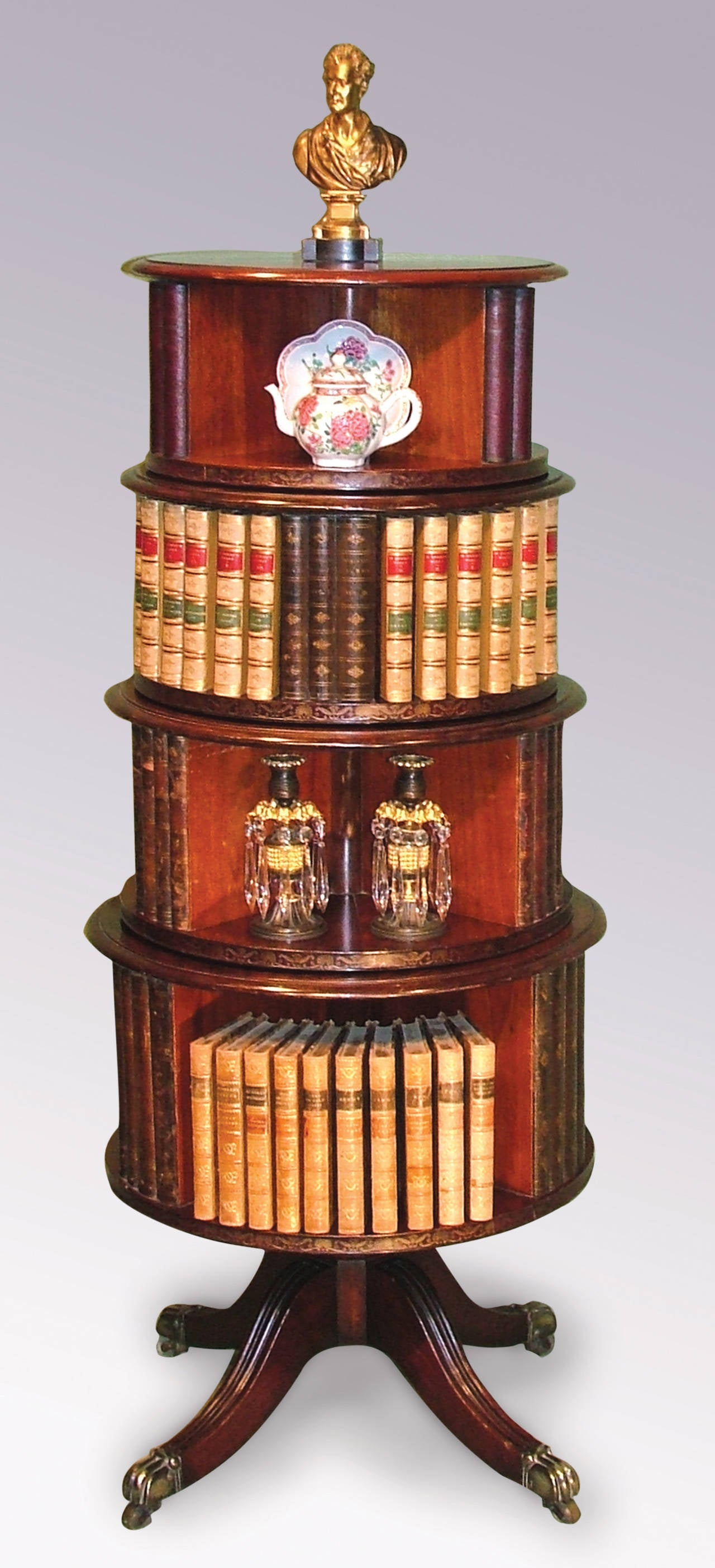 Mid19th Century Mahogany Revolving Bookcase For Sale at 1stdibs