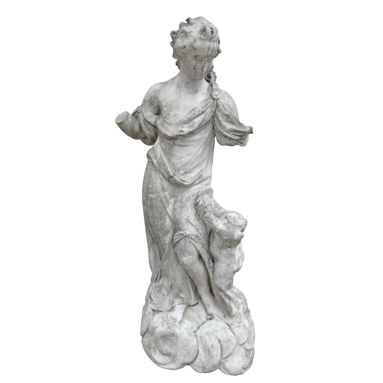 Female Marble Statue from 1750s. For Sale at 1stDibs