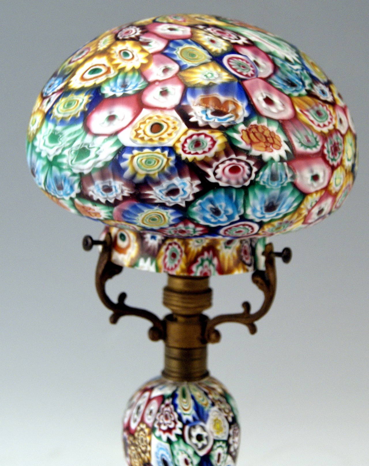 Murano Vintage Glass Lamp Millefiori Fratelli Toso, circa 19201925 at