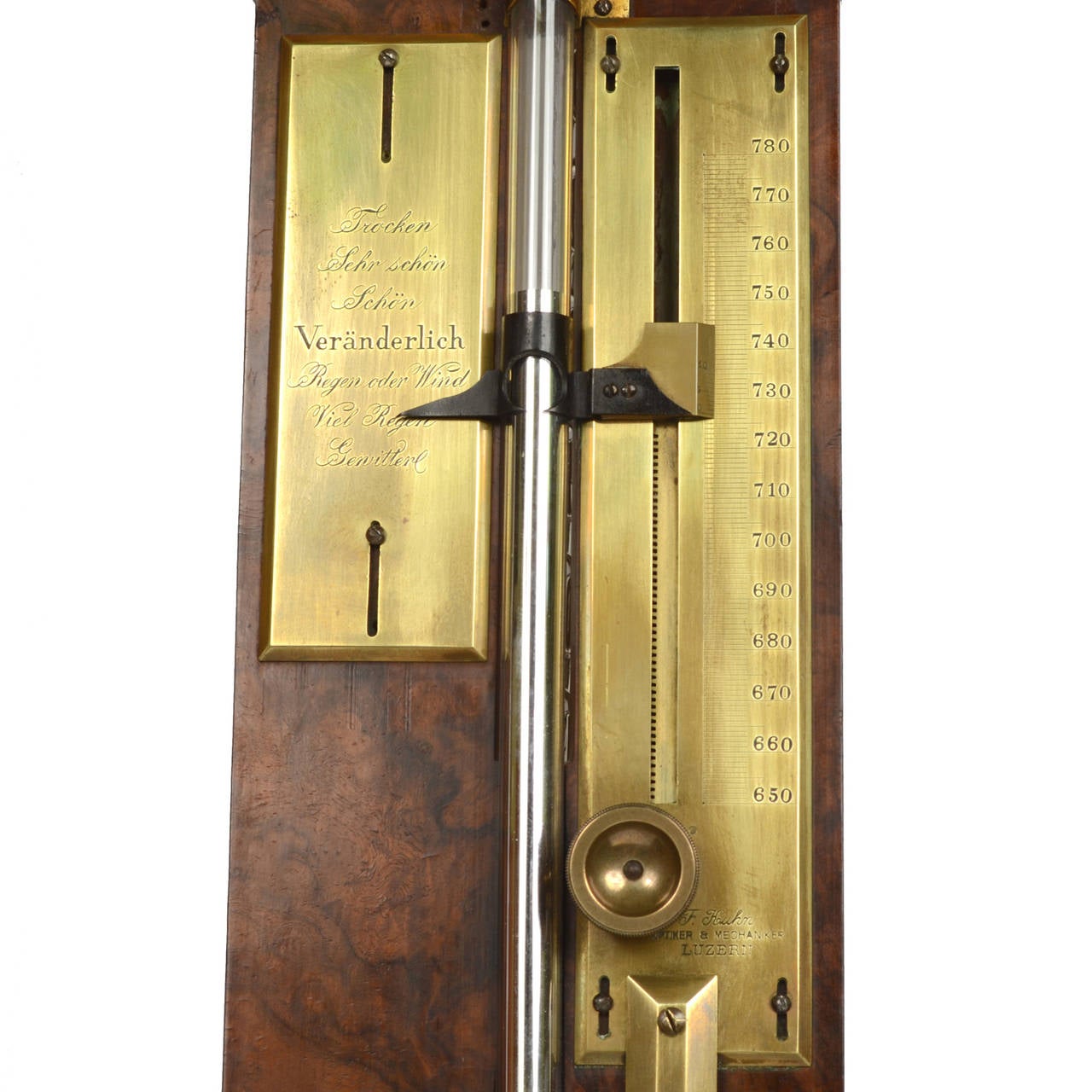 Barometer and Mercury Thermometer For Sale at 1stdibs