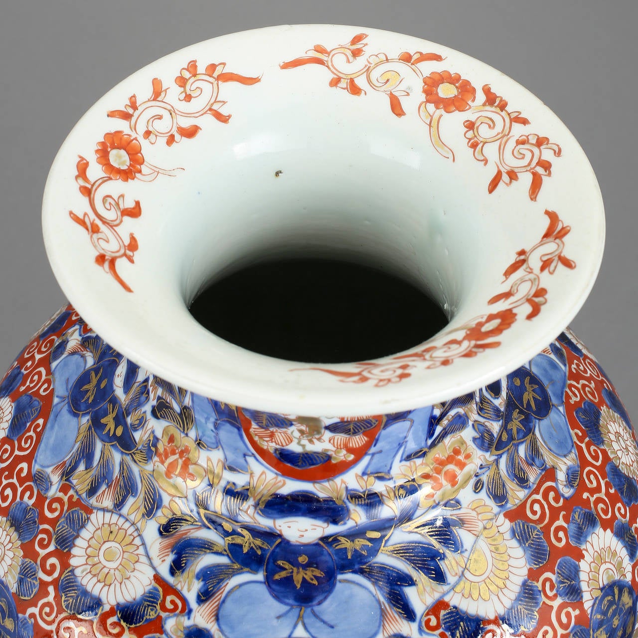 19th Century Chinese Imari Baluster Porcelain Vase at 1stDibs