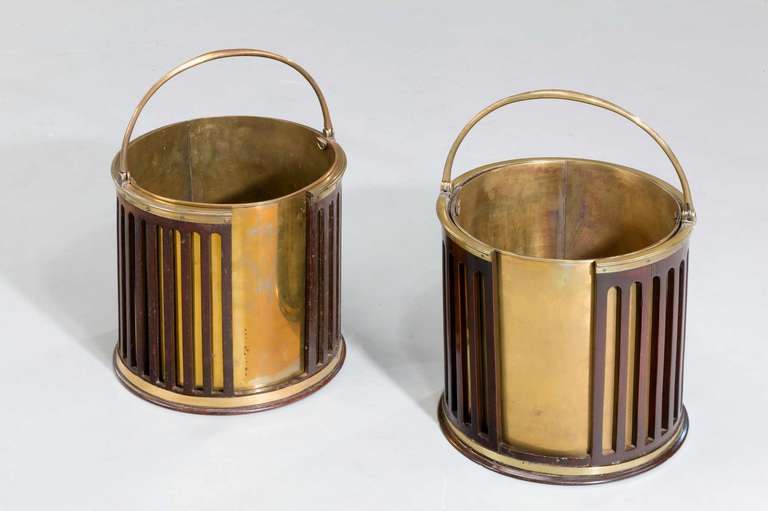 Near Pair of III Period Plate Buckets For Sale at 1stdibs