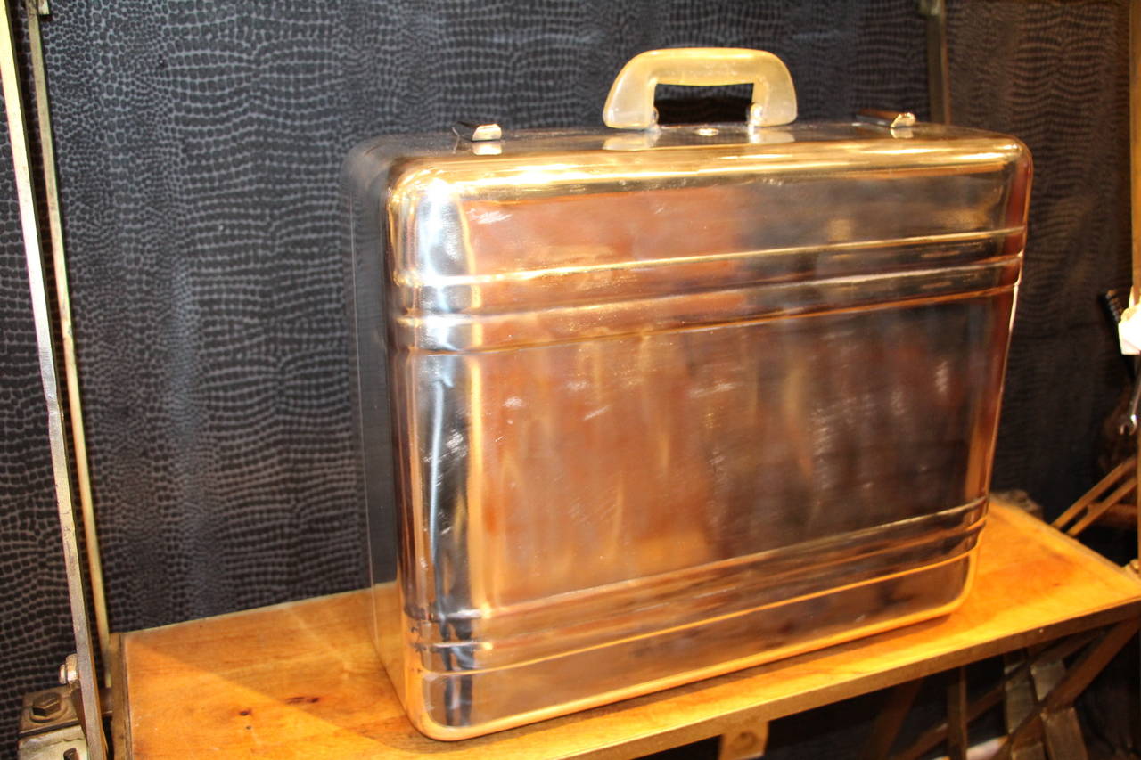 Polished Aluminum Suitcase by Halliburton at 1stdibs