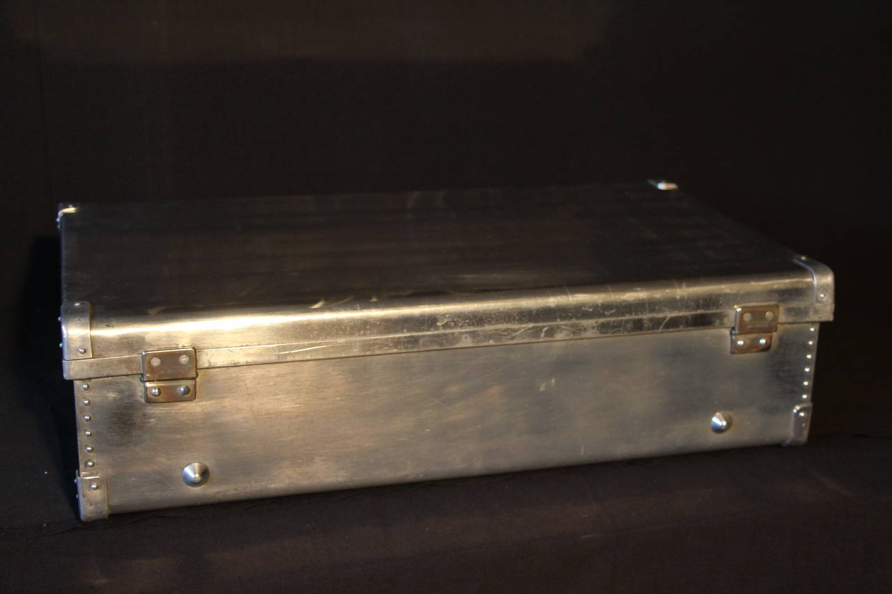 1940s Aluminum Suitcase at 1stdibs