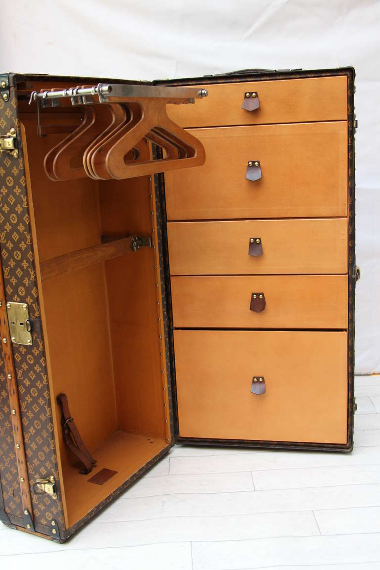 1920's Louis Vuitton Wardrobe Trunk(malle Vuitton armoire) at 1stdibs