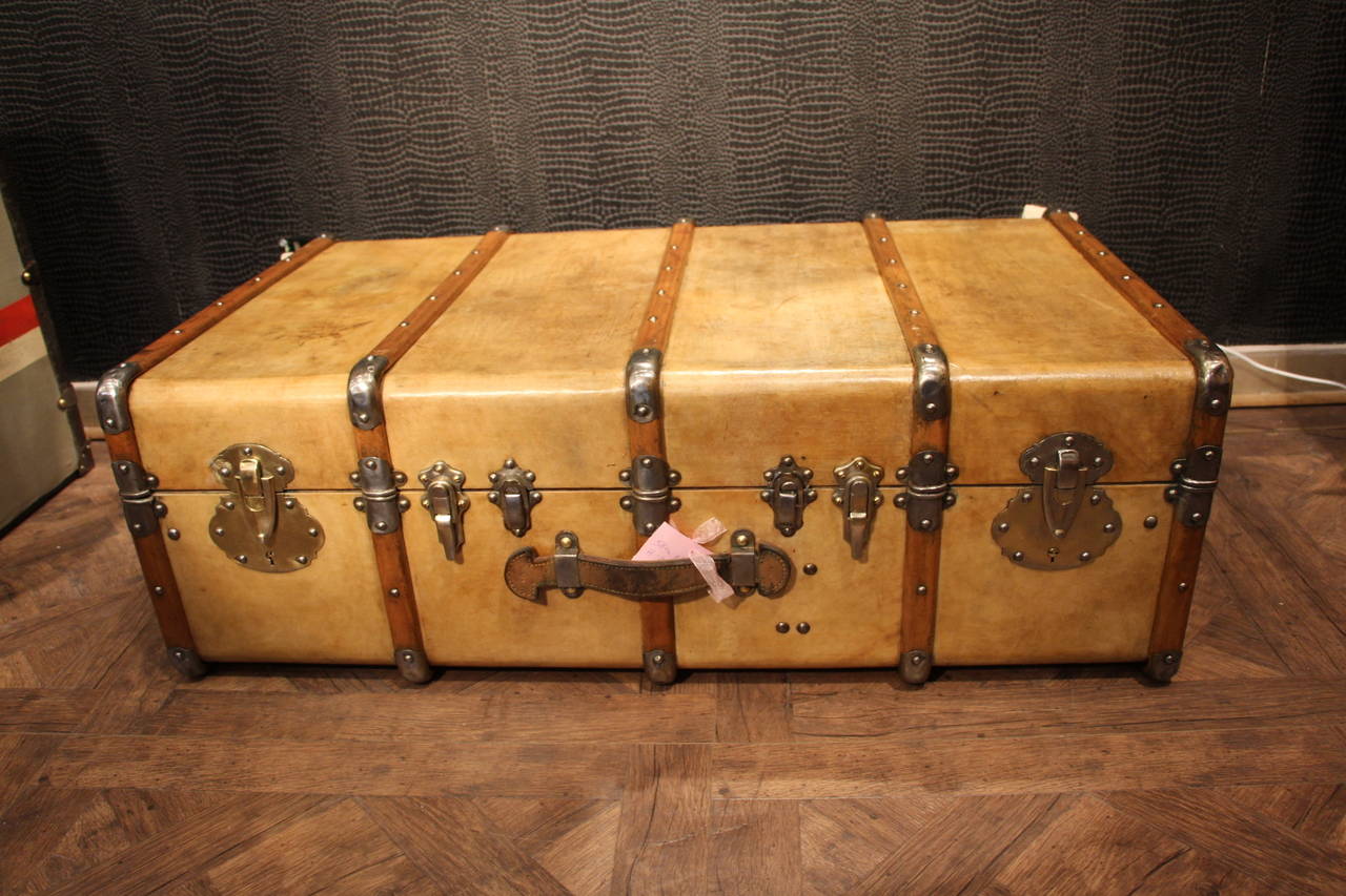1920s Vellum Steamer Trunk at 1stdibs