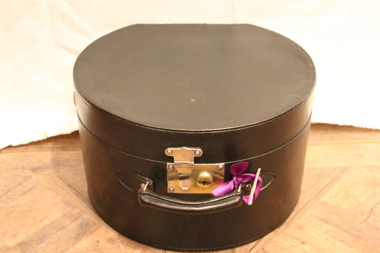 1930's Leather Hat Box at 1stdibs