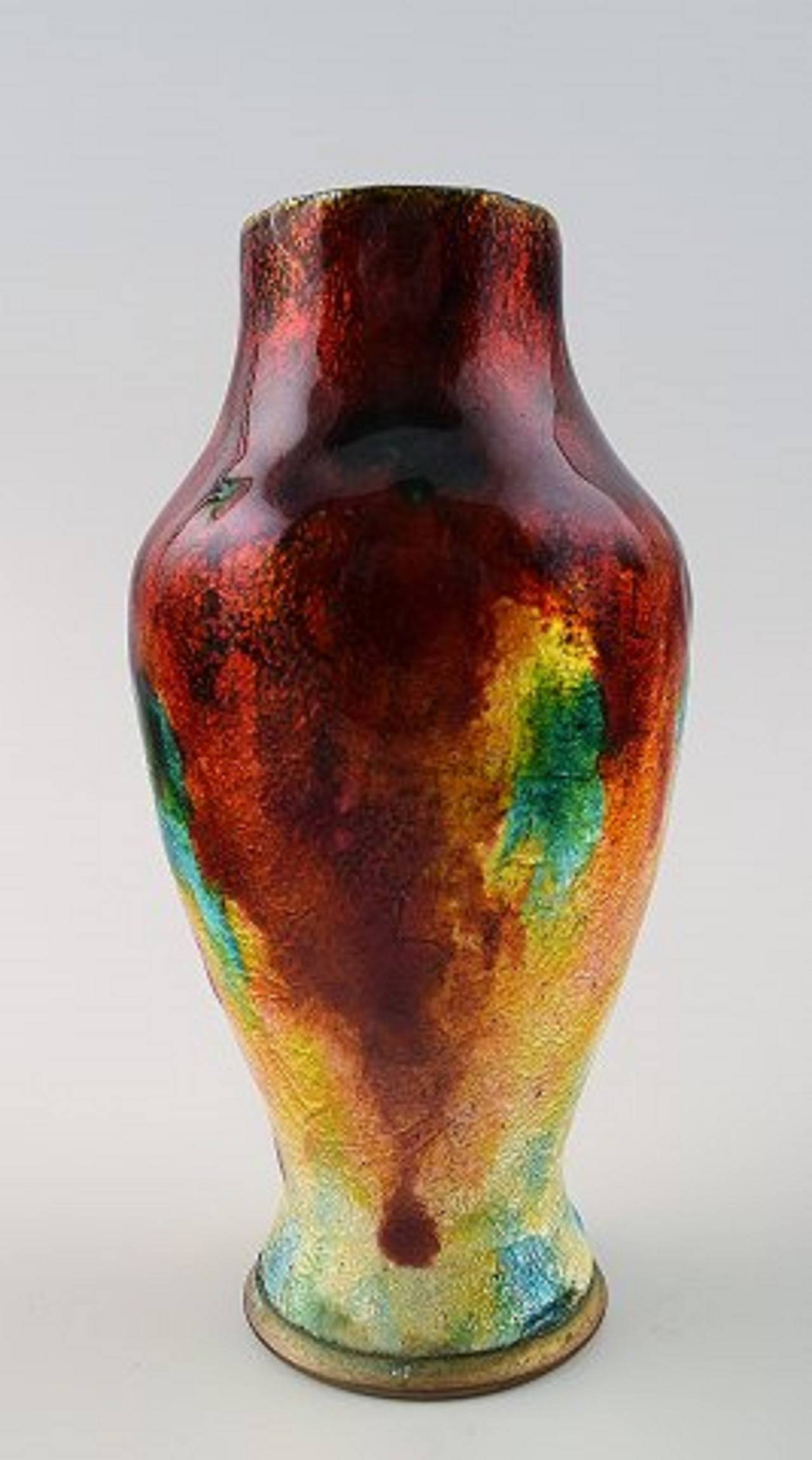 Art Nouveau Limoges Vase by Fauré Marty, France at 1stDibs