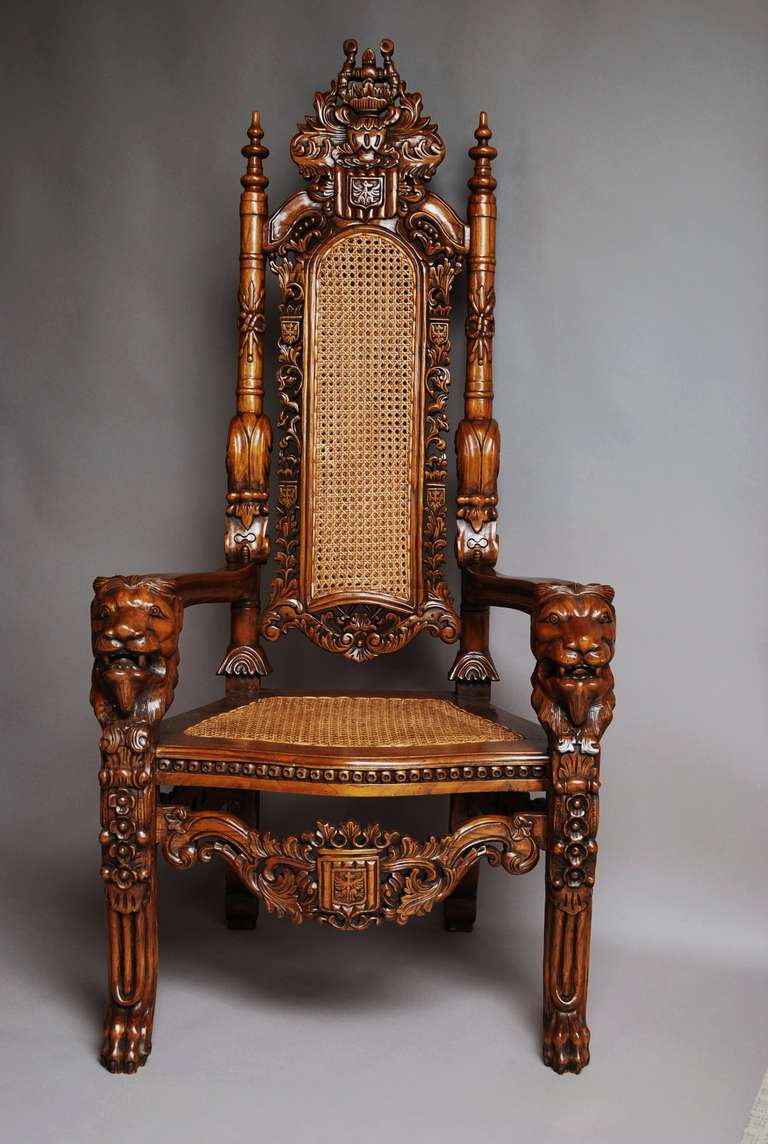 Pair of Large Ceremonial Chairs at 1stDibs