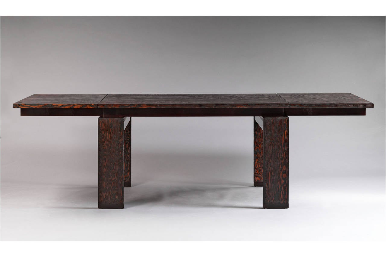 André Sornay Oregon Pine Dining Room Table, circa 1935 For Sale at