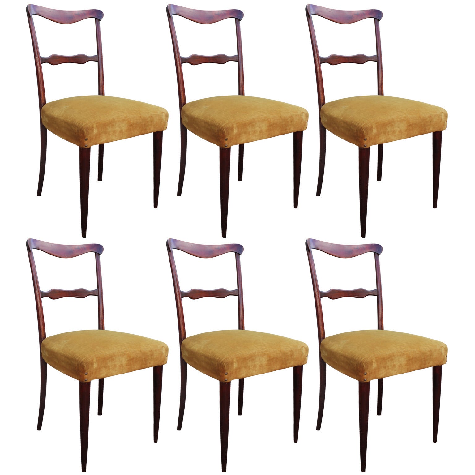 Set of Six Italian Dining Chairs at 1stDibs