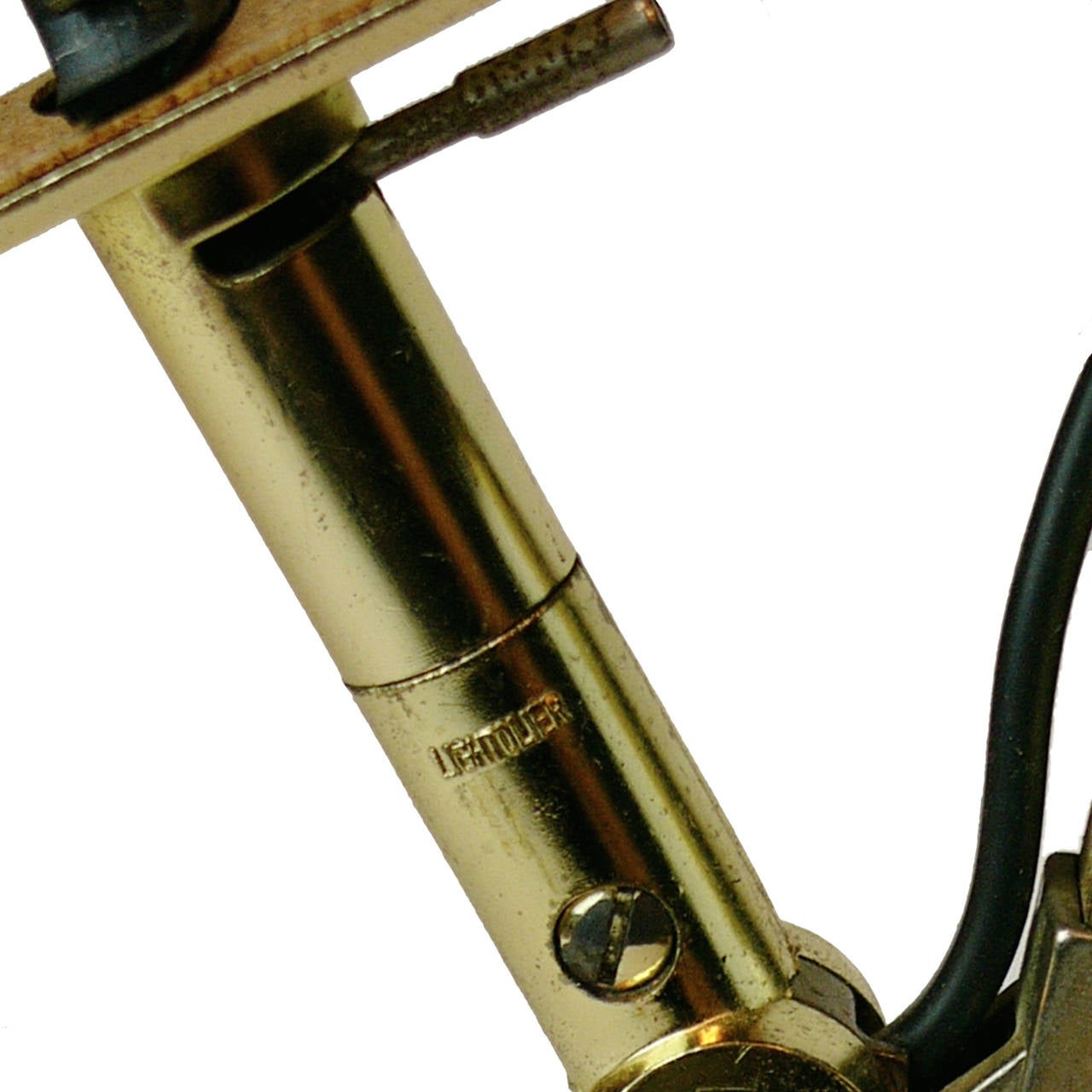 Lightolier White Glass with Brass Trim Sconce Track Lighting at 1stDibs