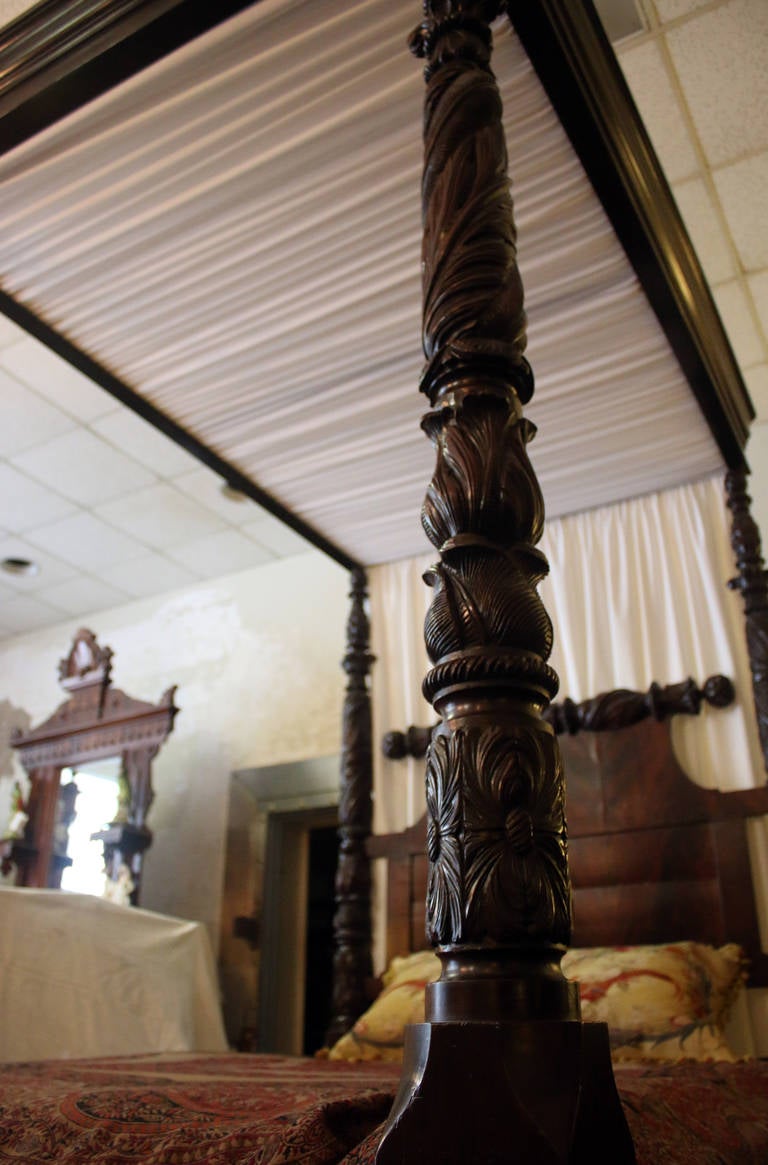 19th century Carved Mahogany American Empire Tester Bed at 1stDibs tester bed for sale, tester