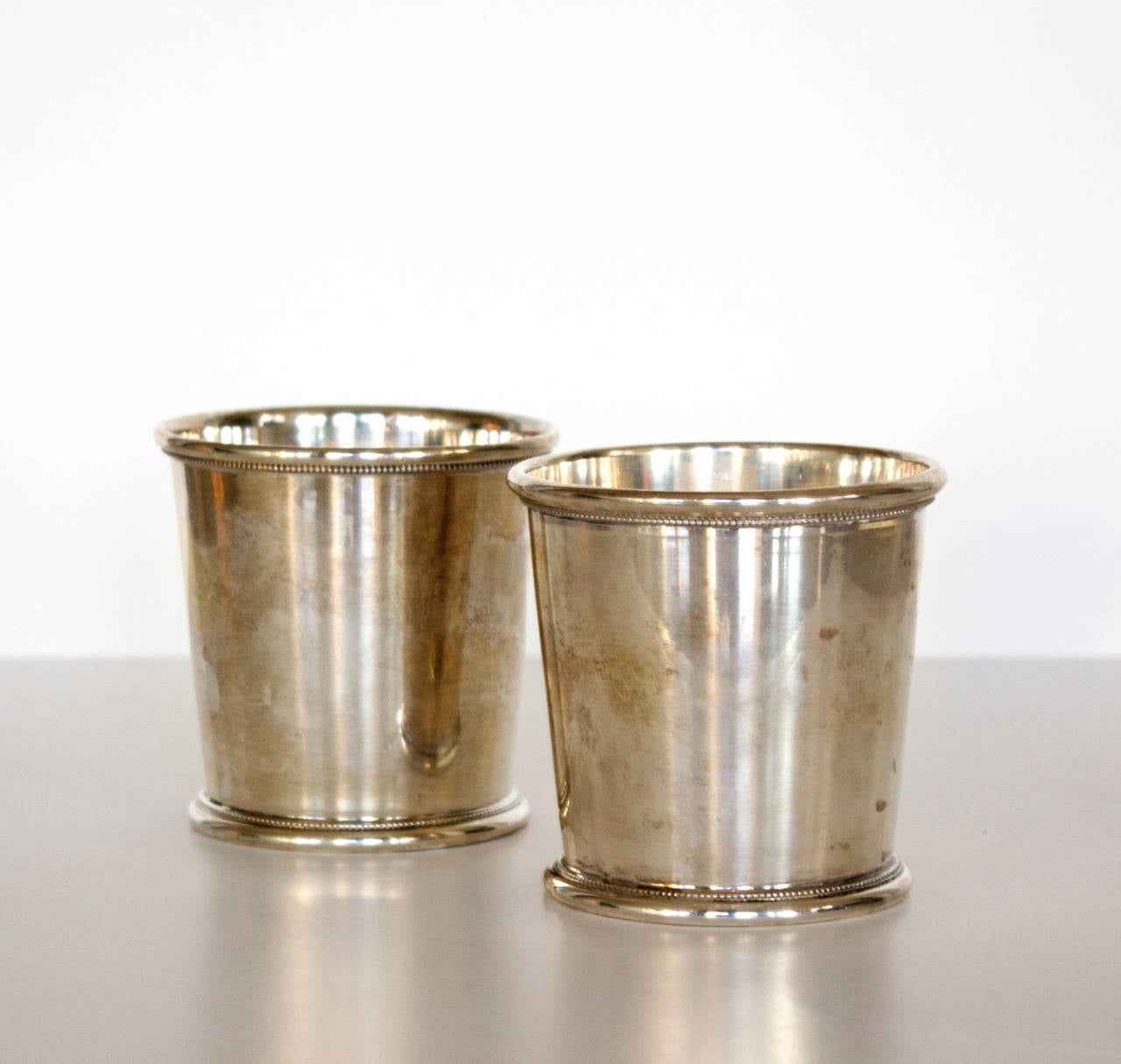 Pair of Vintage Sterling Silver Mint Julep Cups at 1stDibs antique