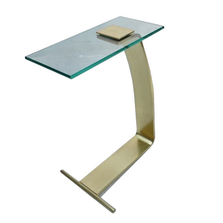 DIA Brass Glass Side Table For Sale at 1stDibs