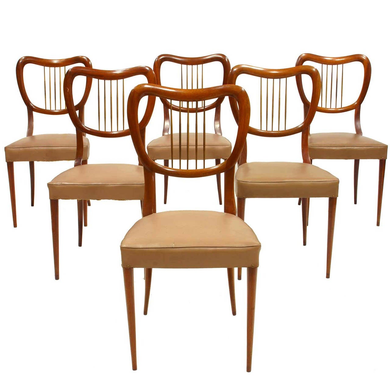 Six Italian MidCentury Modern 1950s Chairs For Sale at 1stDibs