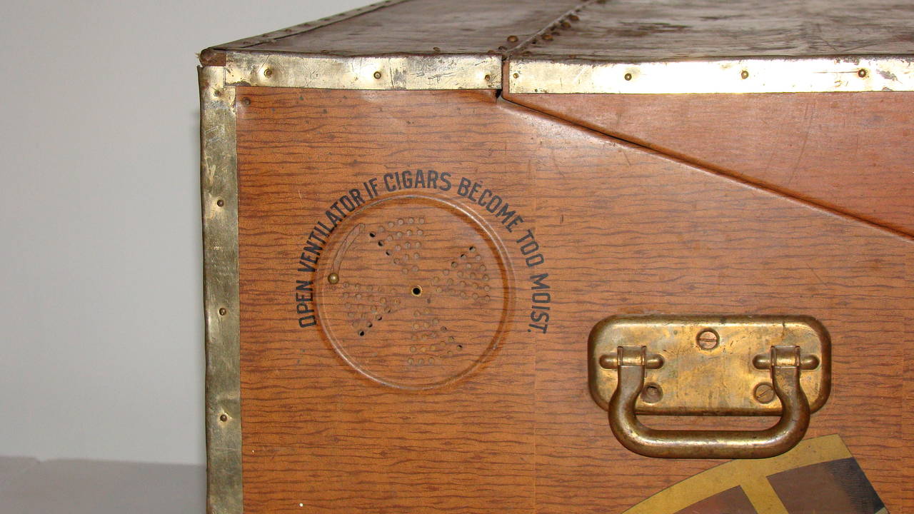 Early "Cremo" Large Cigar Humidor Trunk at 1stDibs