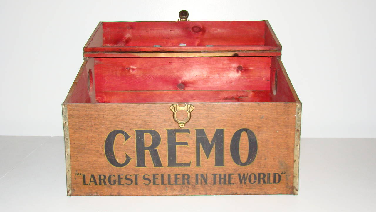 Early "Cremo" Large Cigar Humidor Trunk at 1stDibs