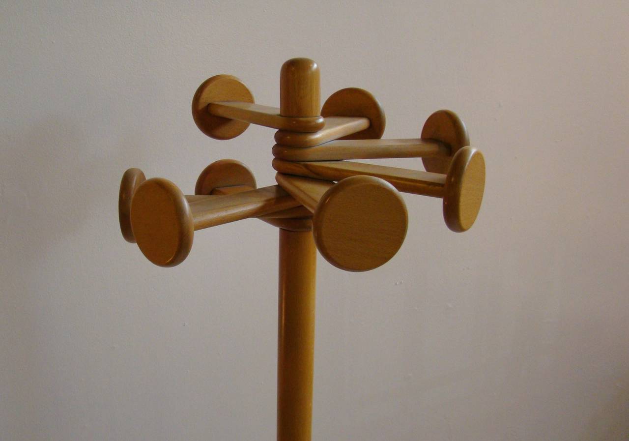 Danish Beechwood Coat Stand in the Manner of Nana Ditzel at 1stdibs