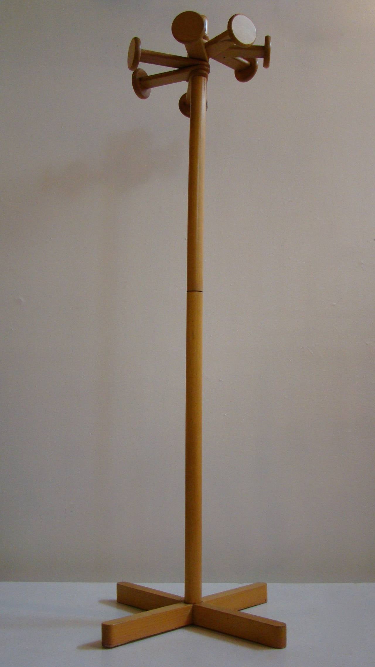 Danish Beechwood Coat Stand in the Manner of Nana Ditzel at 1stdibs
