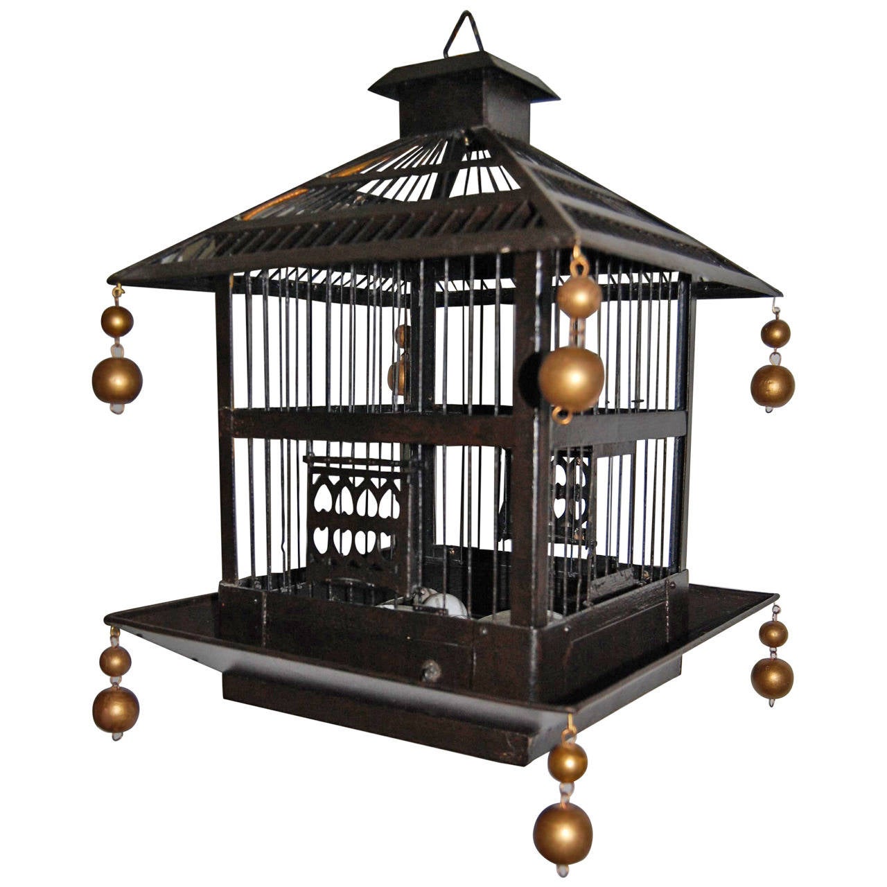 1920s Birdcage Hanging Light Fixture at 1stDibs