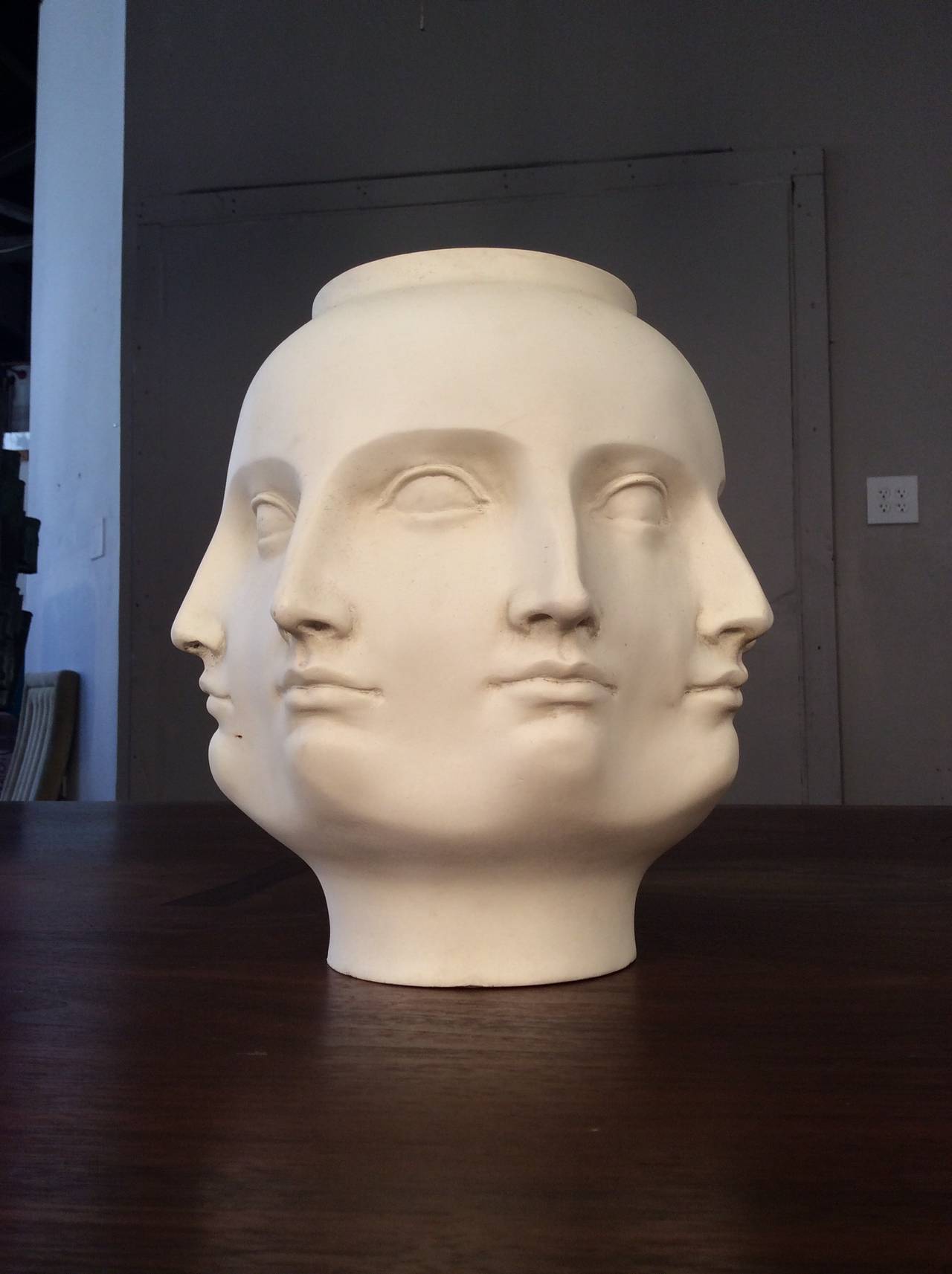 Surrealist Infinite Face Vase in a Matte Bisque Glaze, 2005 at 1stDibs