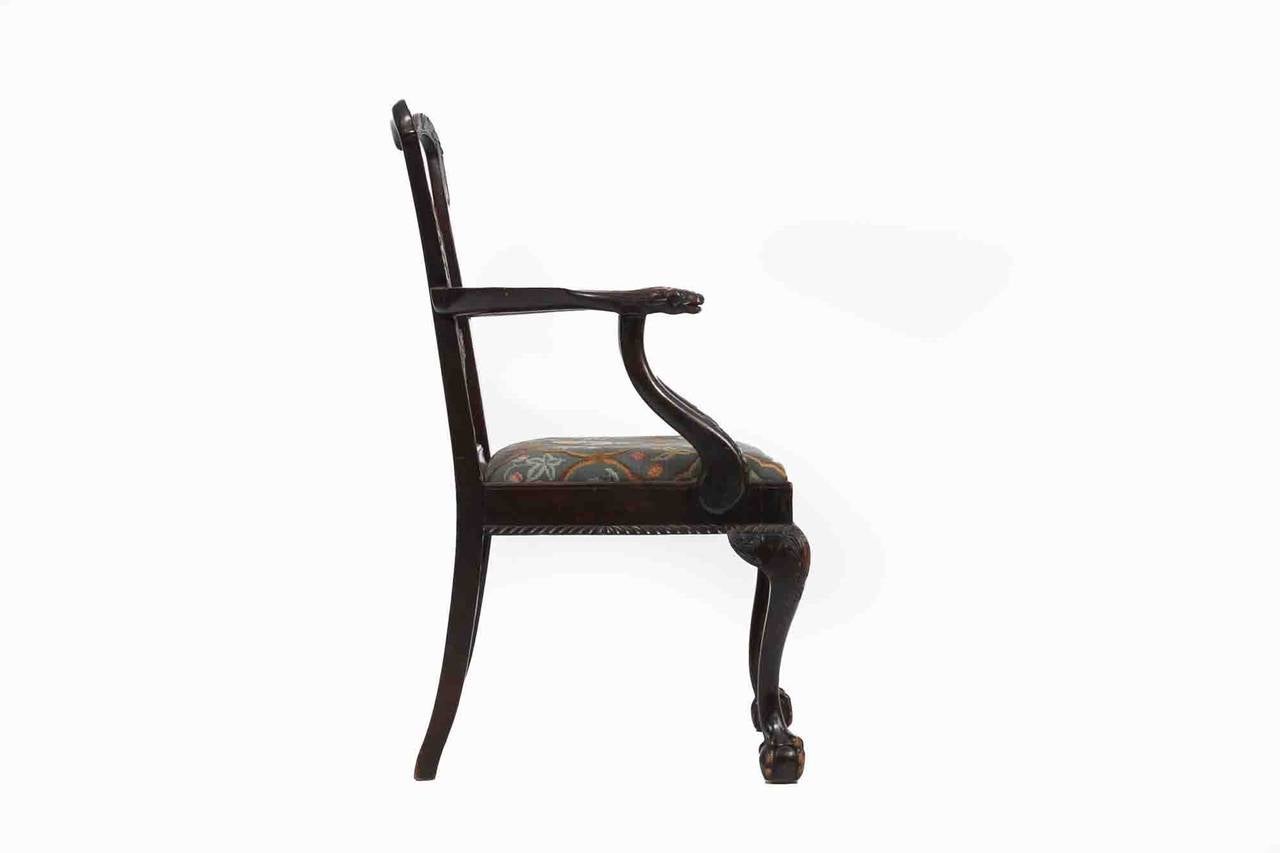 18th Century Irish Occasional Chair after Chippendale For Sale at 1stDibs