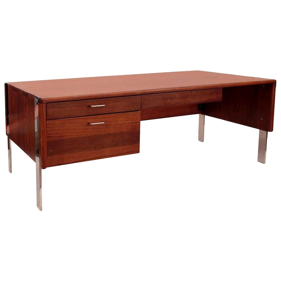 Steel Executive Desk by Yawman and Erbe at 1stDibs