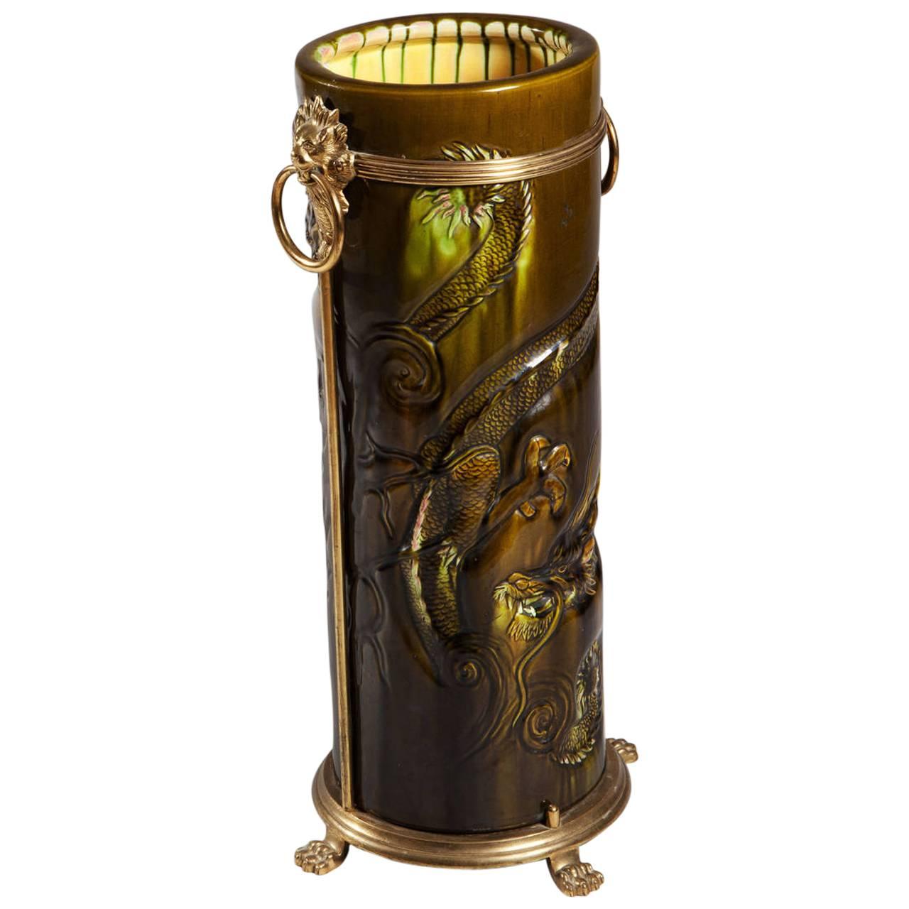 Victorian Polished Cast Iron Hall Umbrella Stand For Sale at 1stDibs