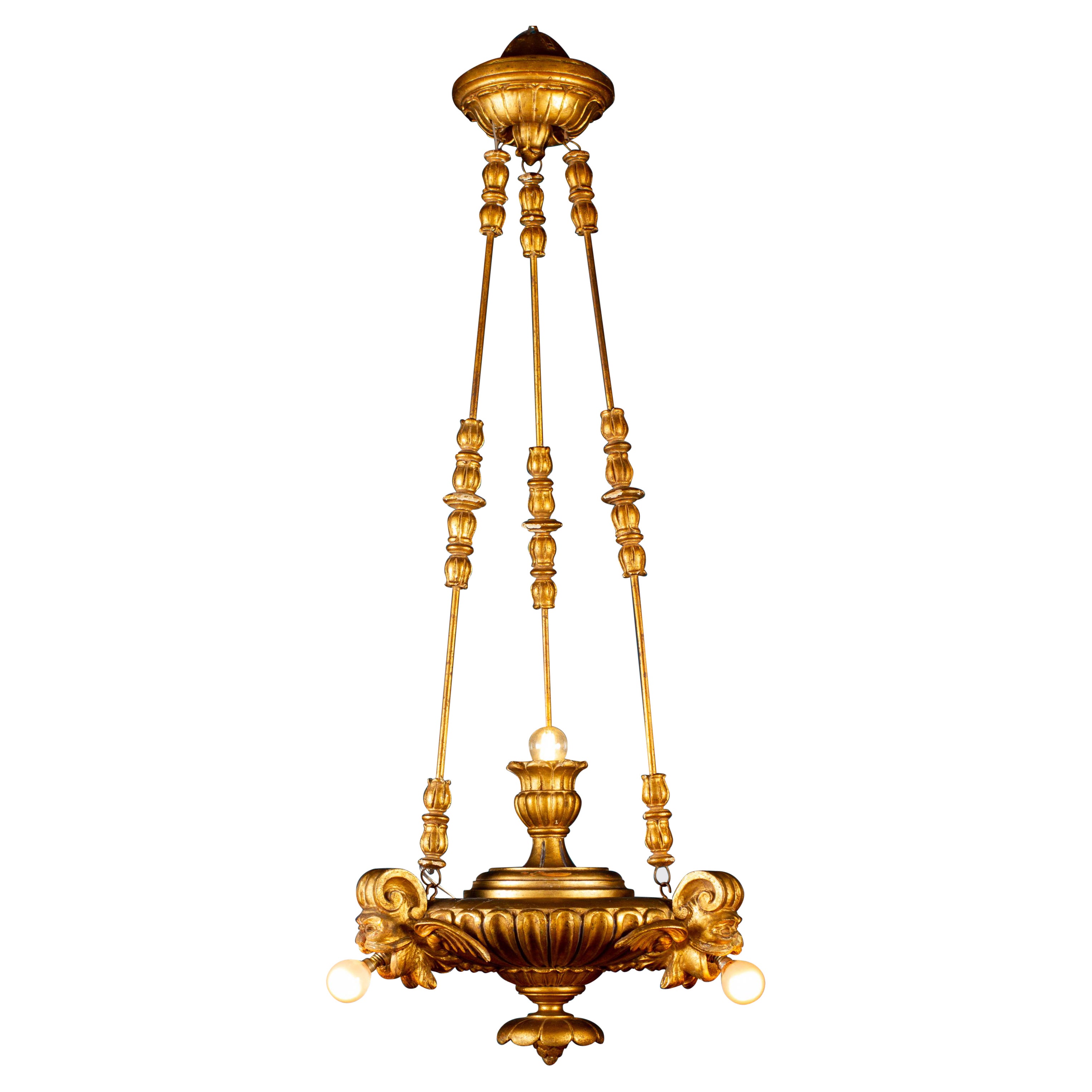 Incredible Vintage Italian Gothic Inspired Lantern/Chandelier at 1stDibs