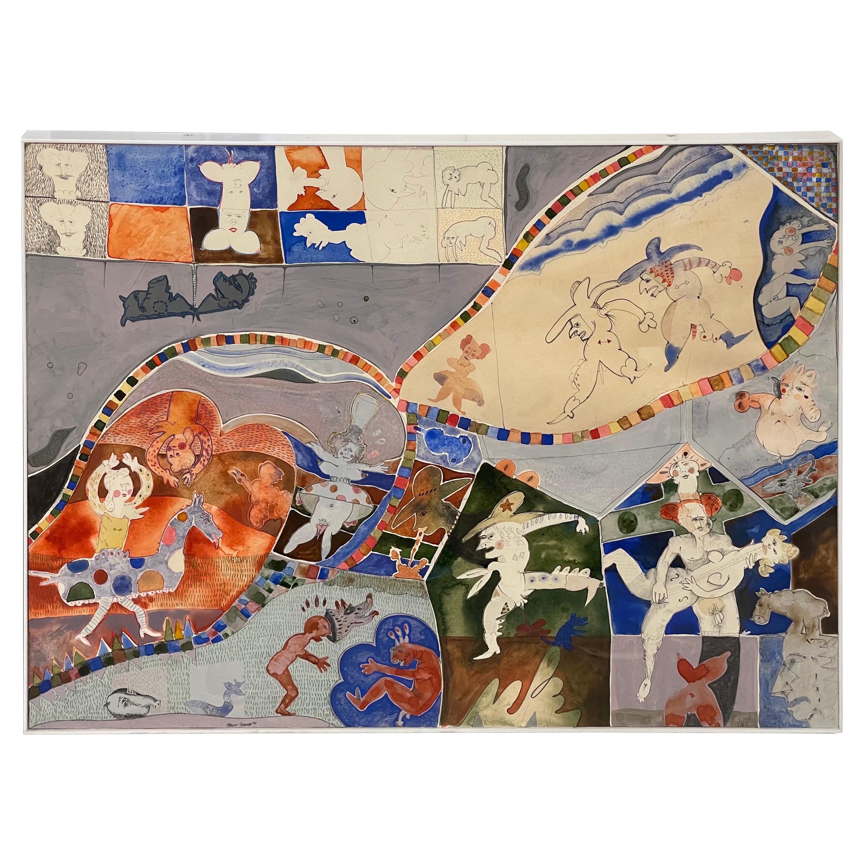 Ralph Corners 1970 Watercolor For Sale at 1stDibs