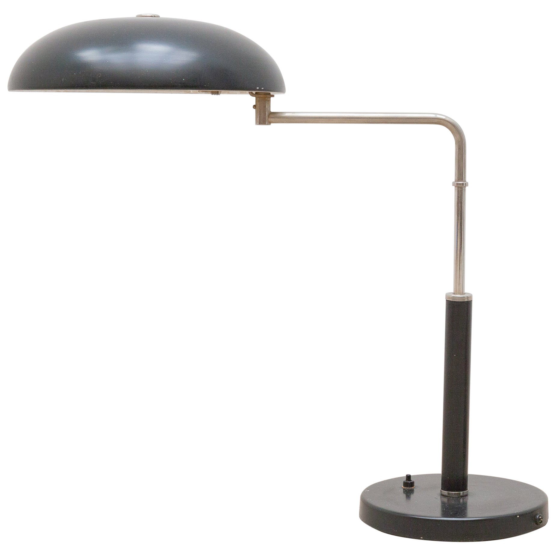 Belmag Adjustable Black Bauhaus “1500” Office Desk Lamp by Alfred
