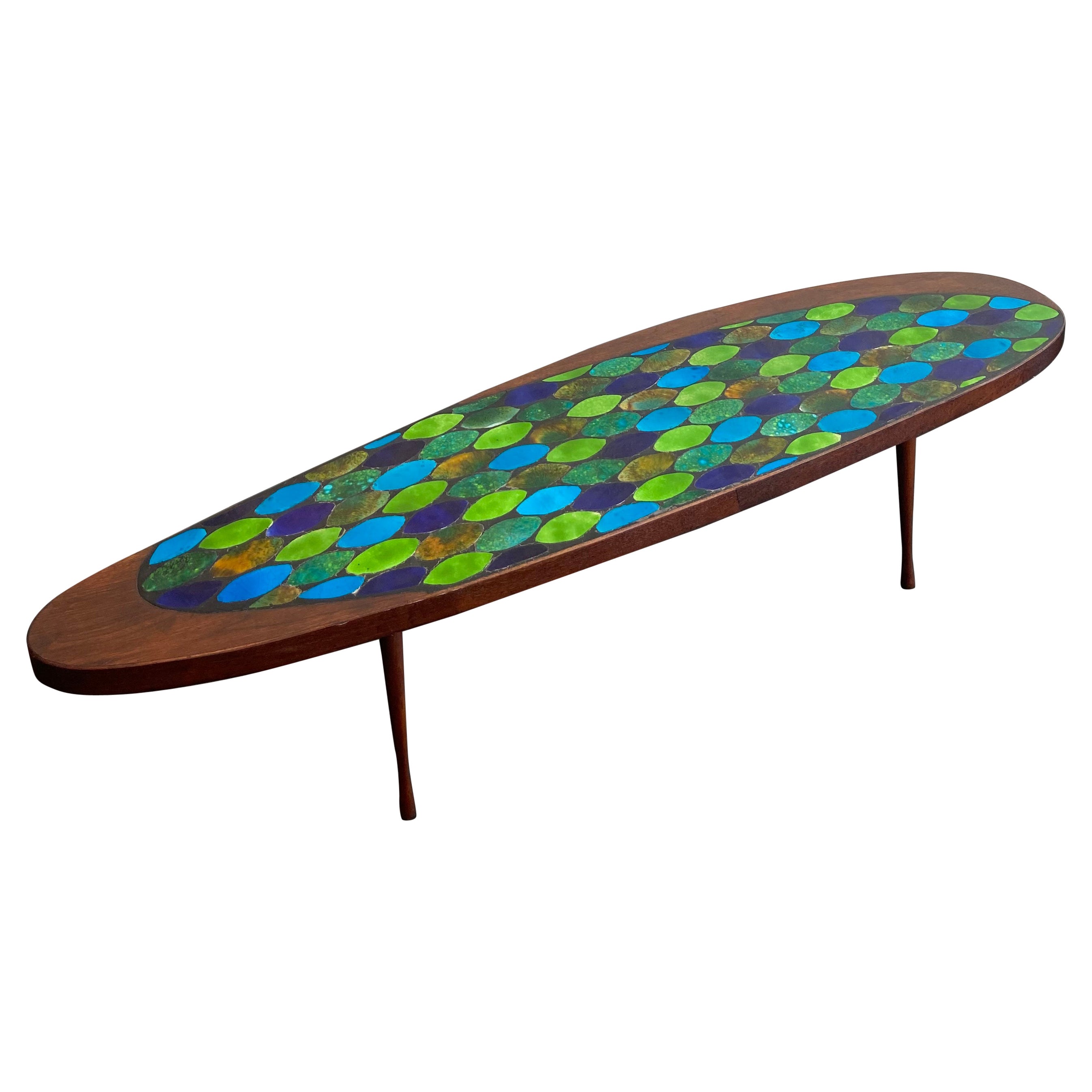 Gordon Martz Circular Mosaic Tile Coffee Table at 1stDibs