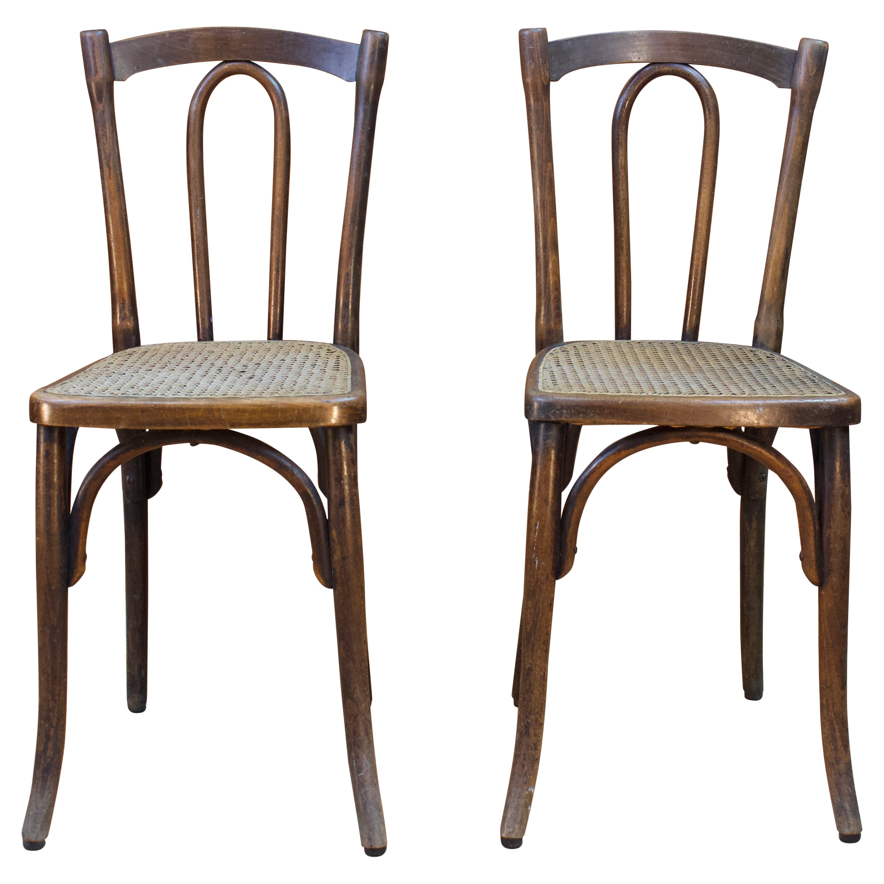 Pair of Funky Blue Metal Bistro Chairs by Pauchard at 1stDibs