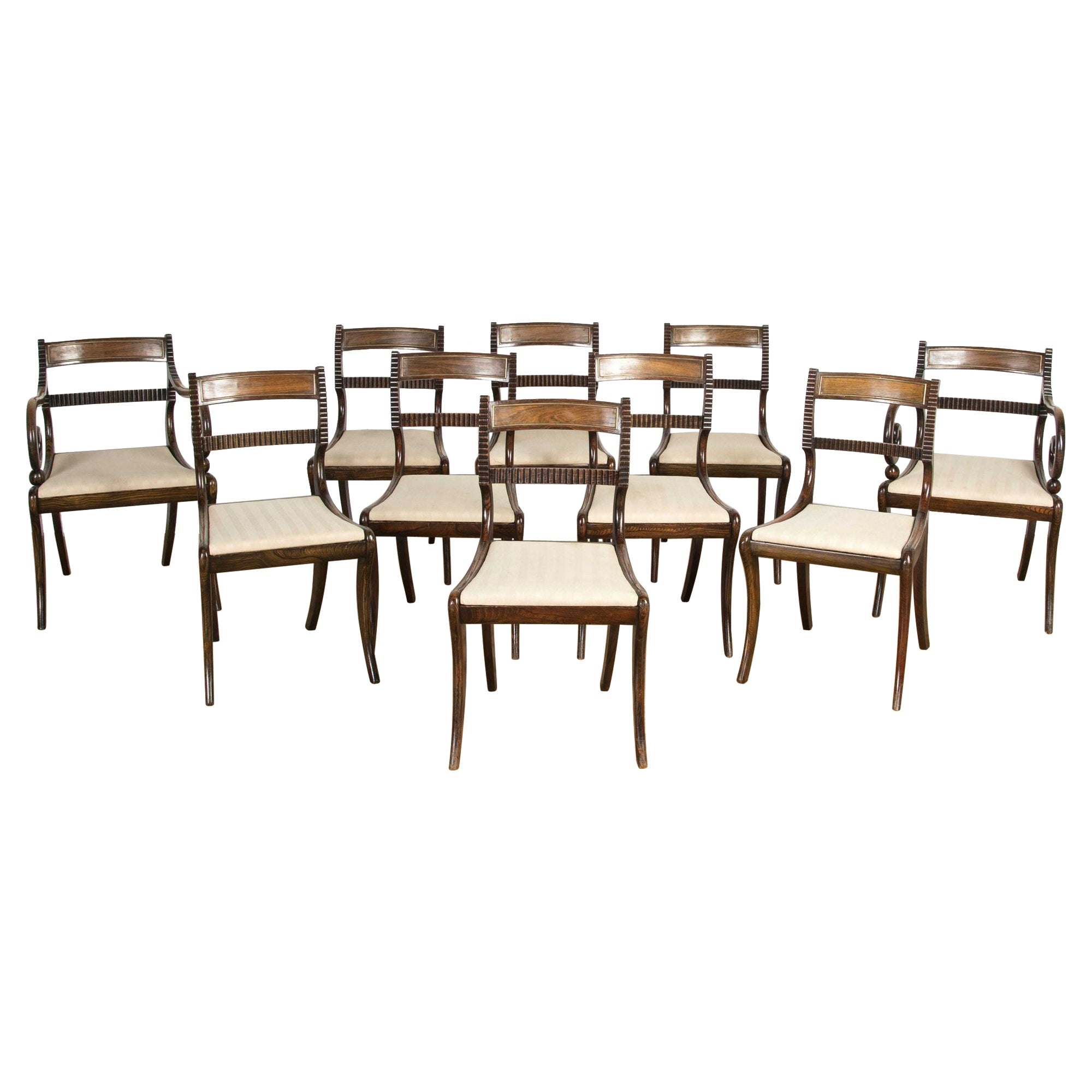 Set of Ten Modernist Dining Chairs at 1stDibs