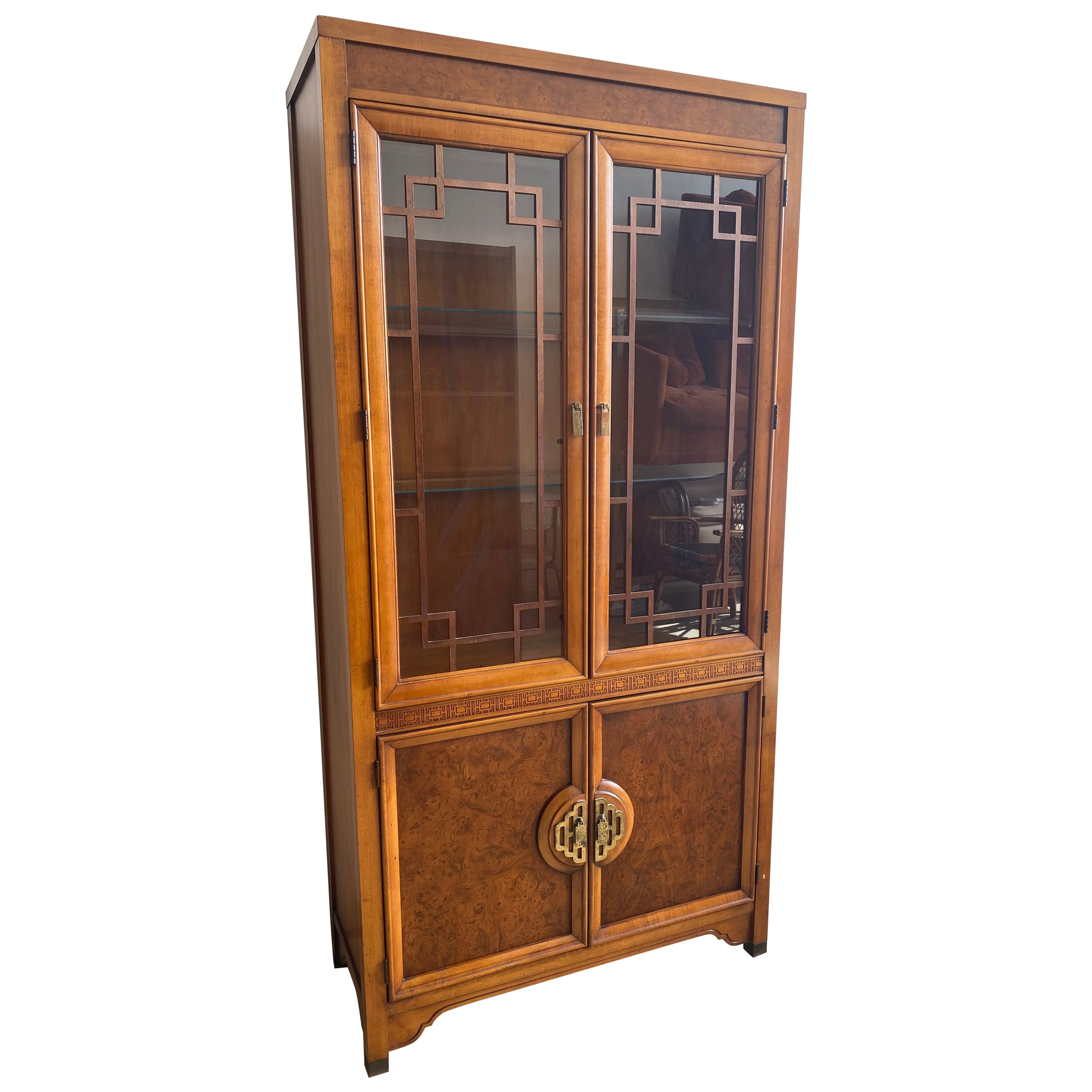 Henry Link Set of White Wicker Bedroom Furniture, Nightstands, Mirror