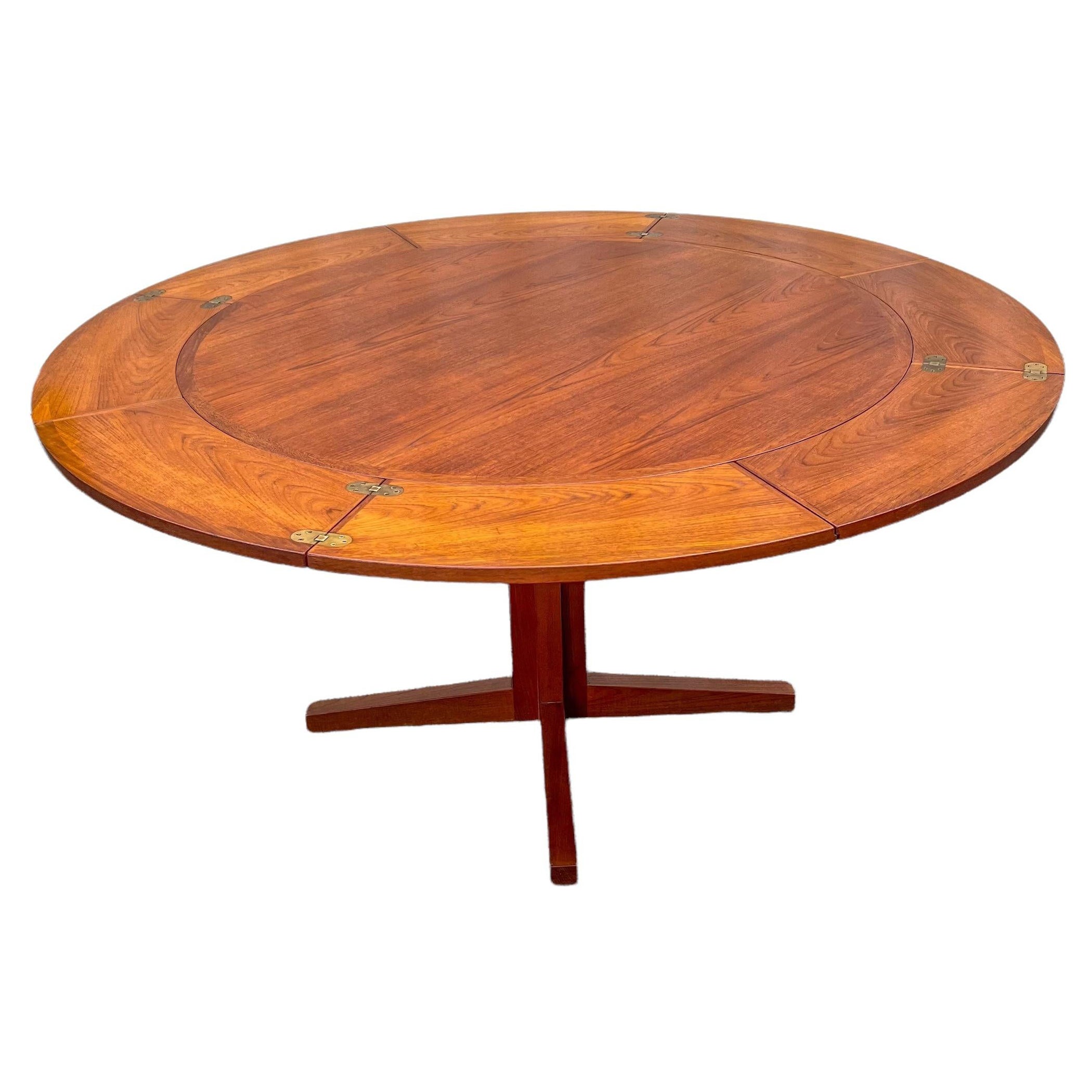 Dyrlund Rosewood Lotus Flip Flap Dining Table at 1stDibs