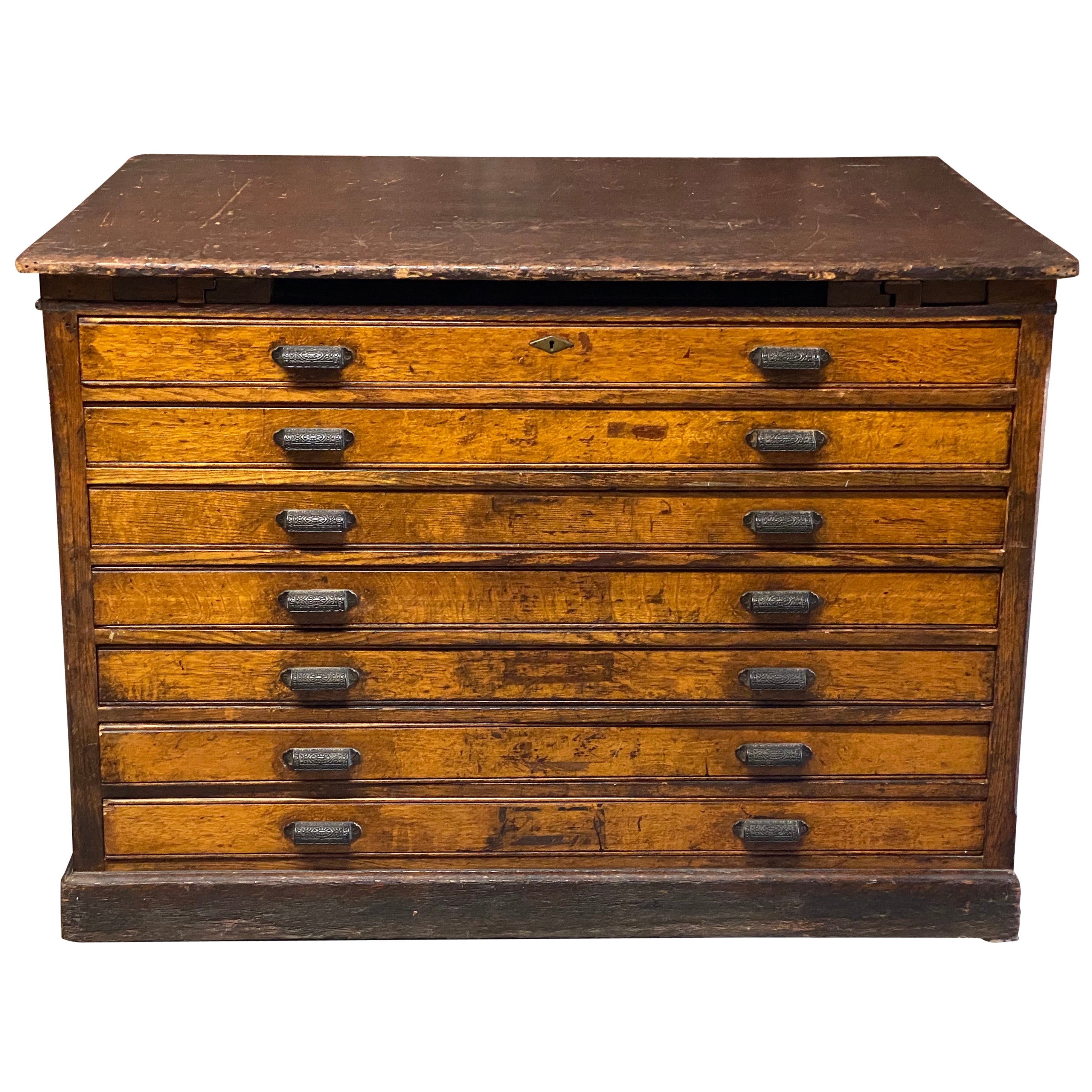 Hamilton Artist's Seven Drawer Flat File at 1stDibs