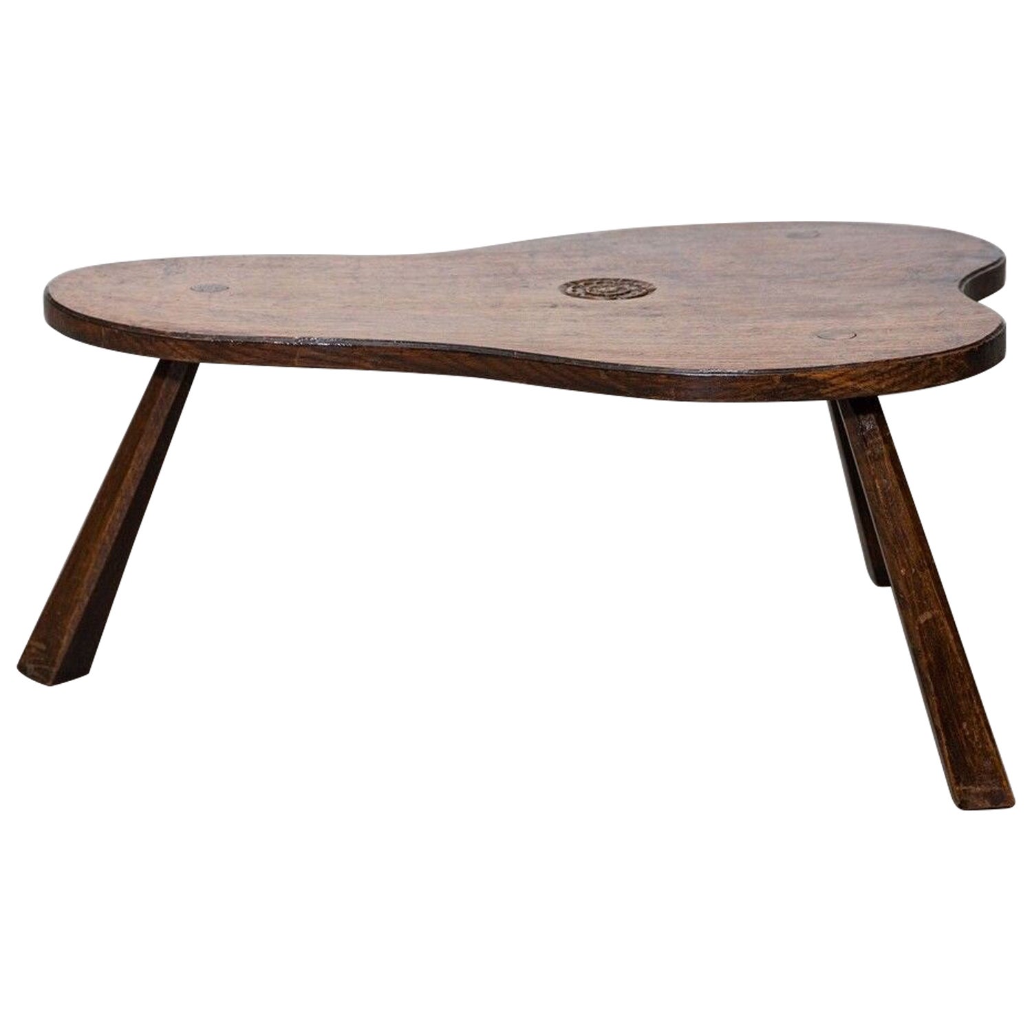 Antique Coffee Table, English, Victorian Side Table, Oak, Marquetry