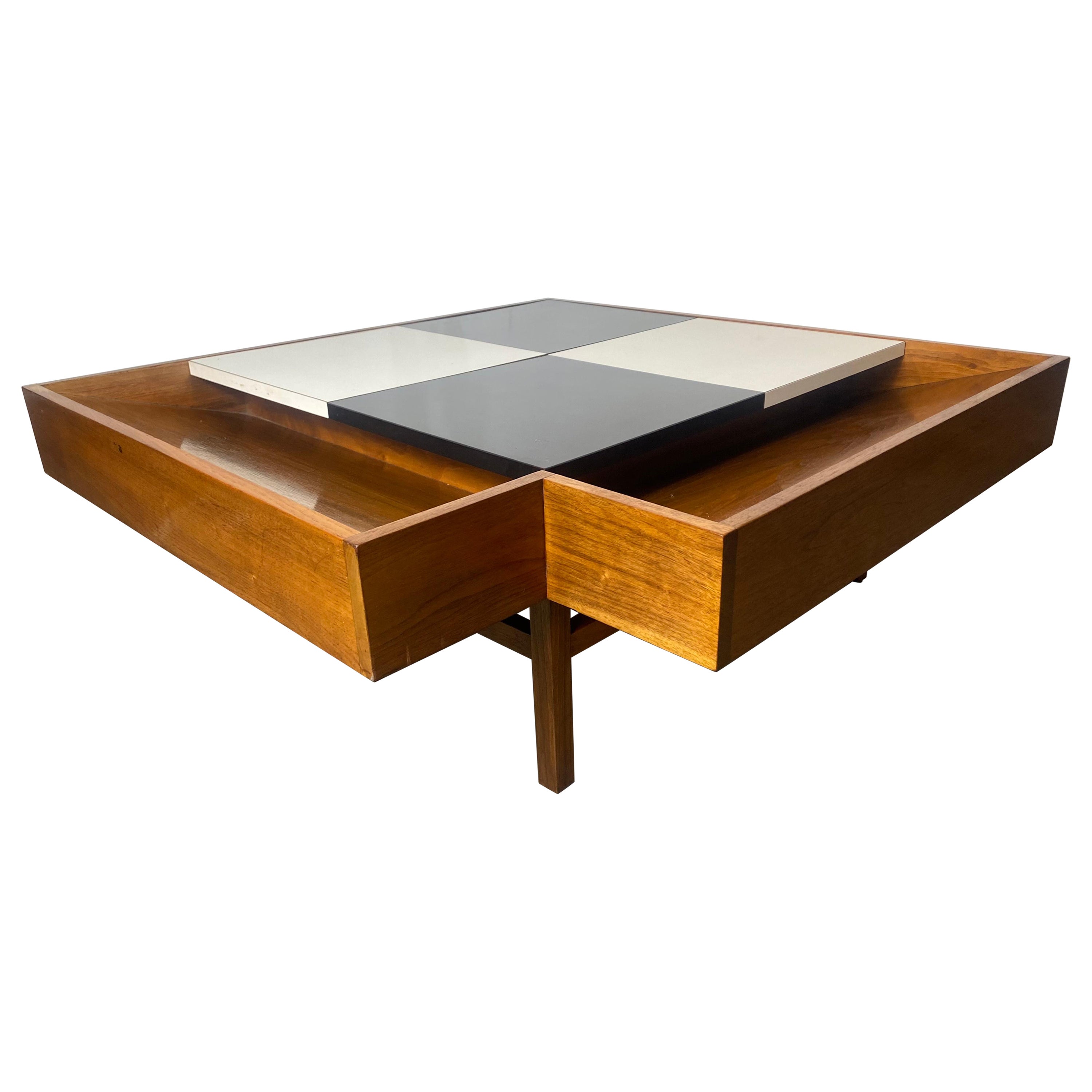 Modernist John Keal for Brown Saltman Checkerboard Coffee Table