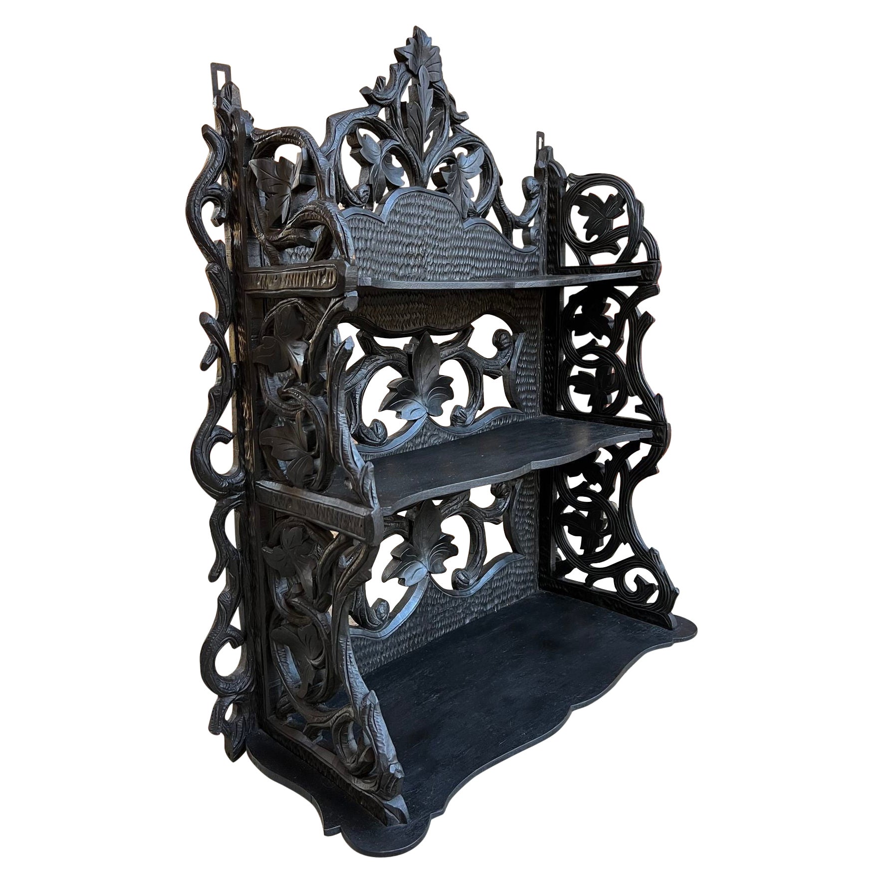 Antique AngloIndian Carved Wall Shelf at 1stDibs indian shelves